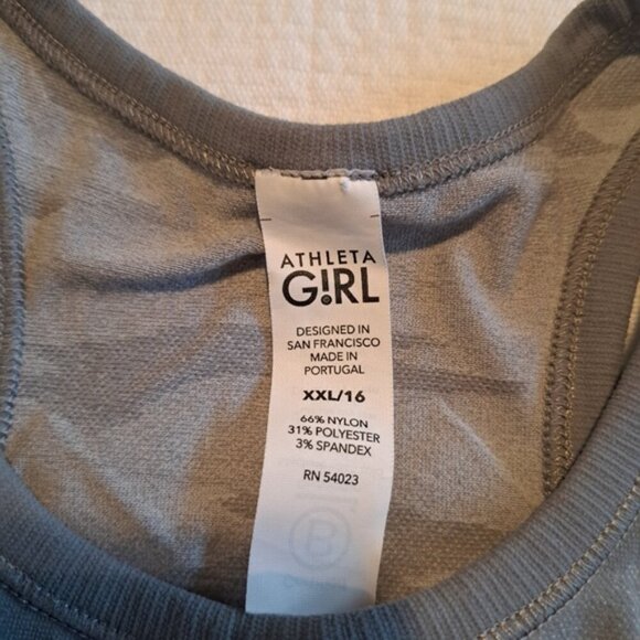 Athleta Girl size XXXL or 16 gray camo tank top EUC - Picture 2 of 3